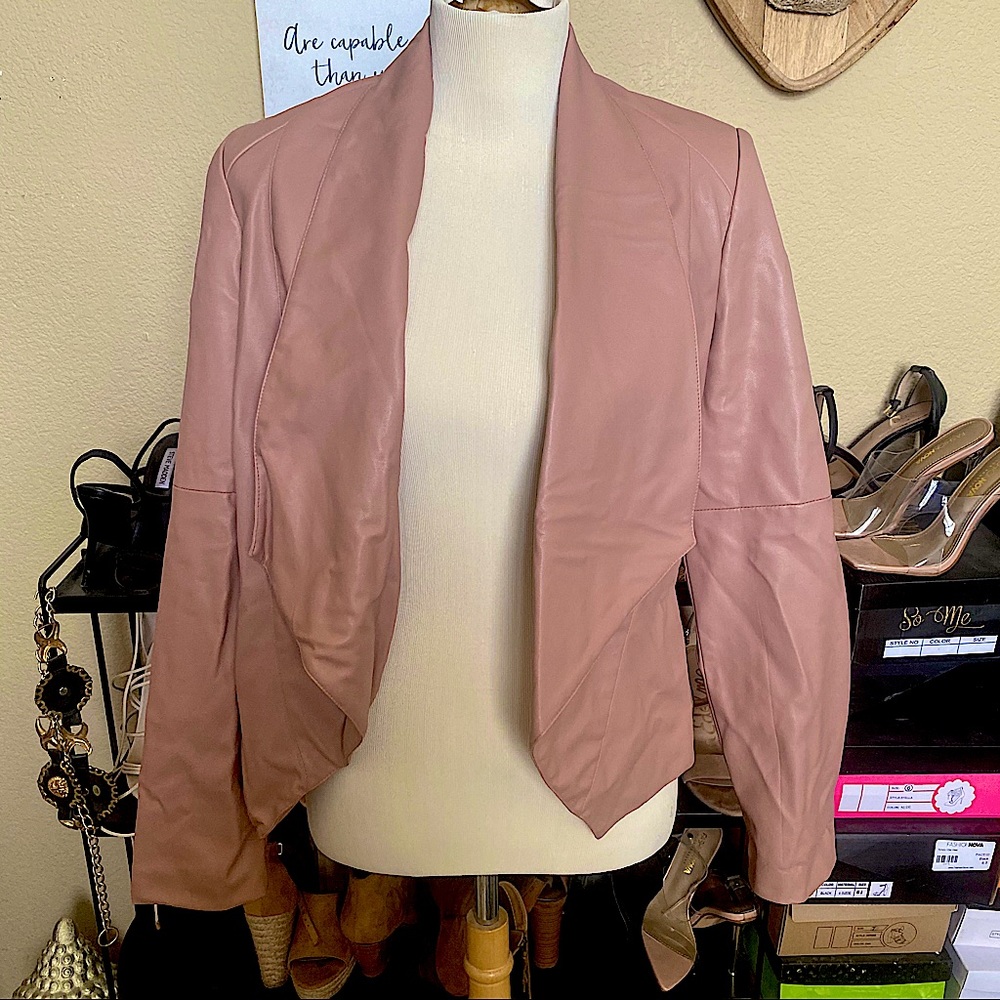 Blush Forever 21 faux leather blazer